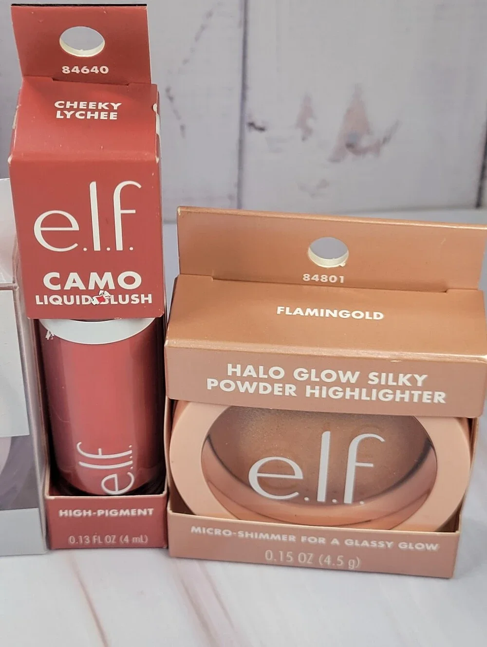 Elf Primer, Skin Tint Foundation,Setting Powder, Blush & Highlighter Bundle NEW